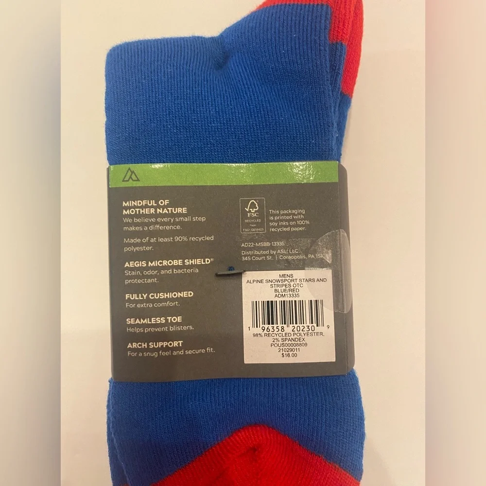 Alpine Design‎ Snowsport Socks 2 Pair Men’s Size Large 8-12 Ski